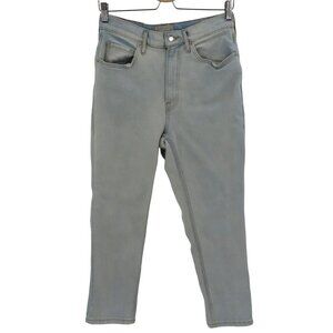 Everlane Womens 28 Crop Cheeky Jeans 90s Bleached Sunwashed Light Blue Denim